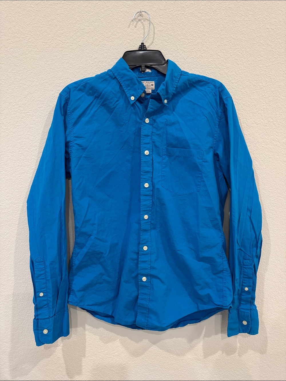 J Crew Men's Button-Down Shirt - Blue Slim Fit size Medium